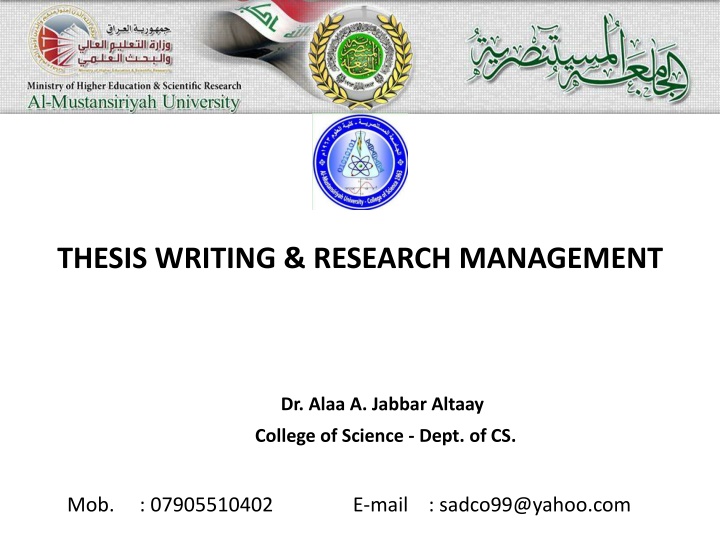 thesis writing research management