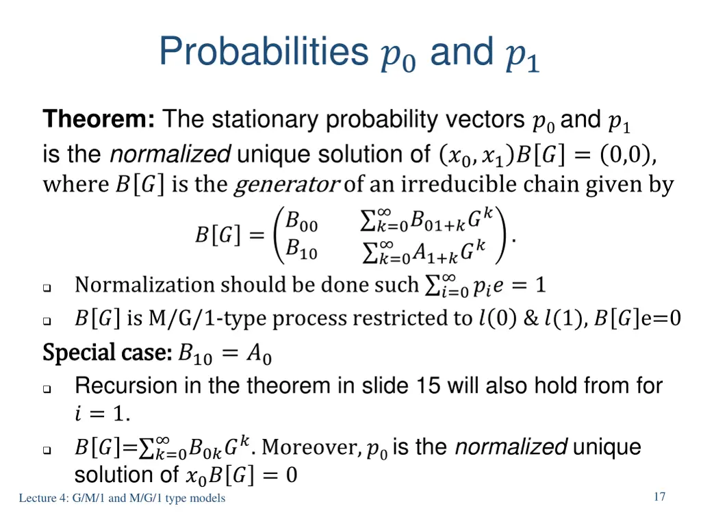 probabilities 0 and 1
