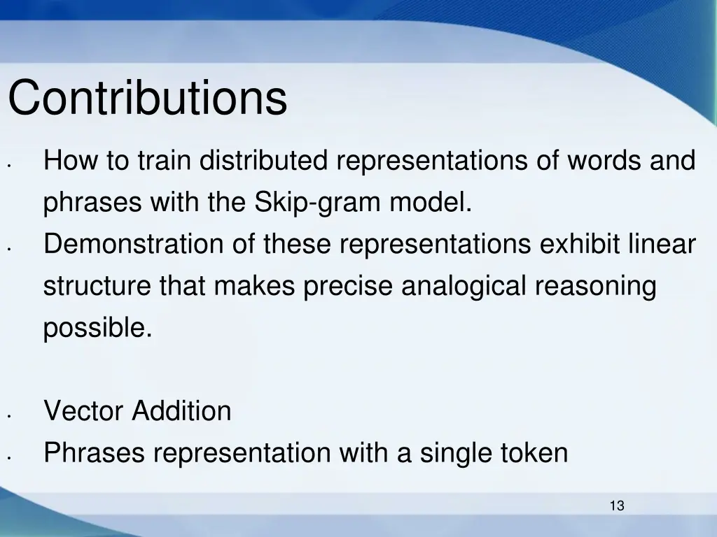 contributions