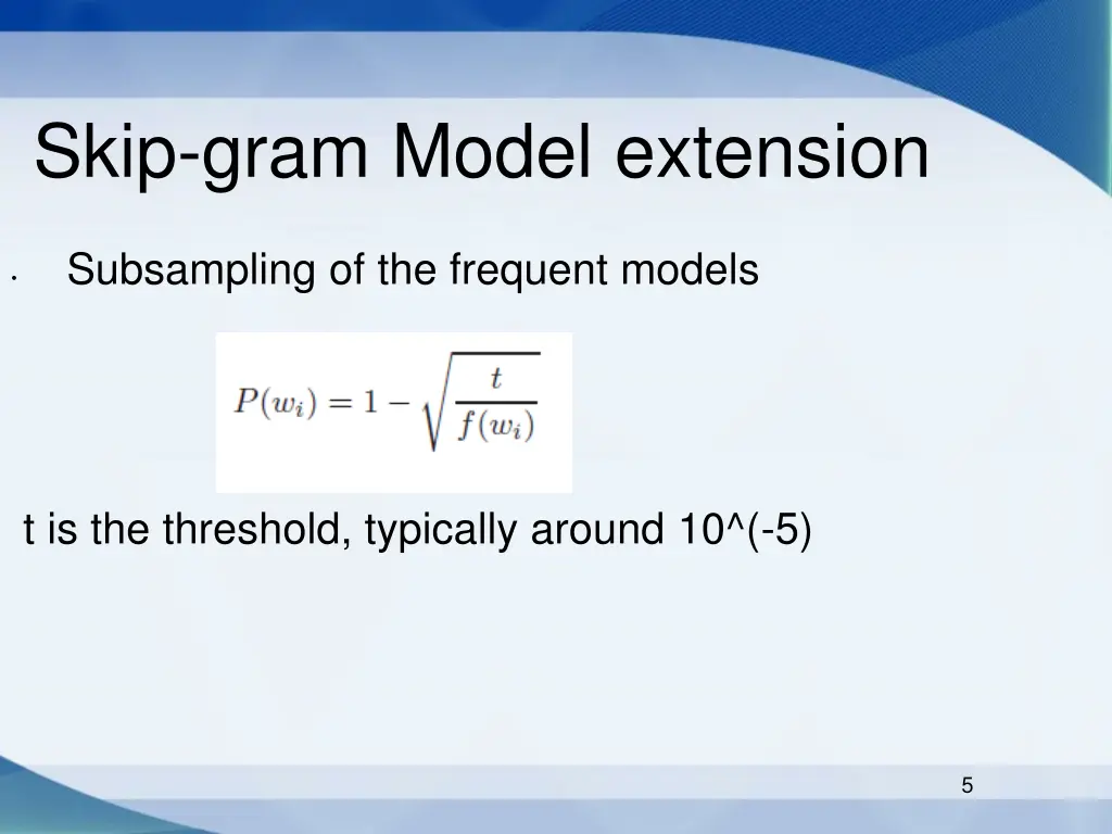 skip gram model extension 1