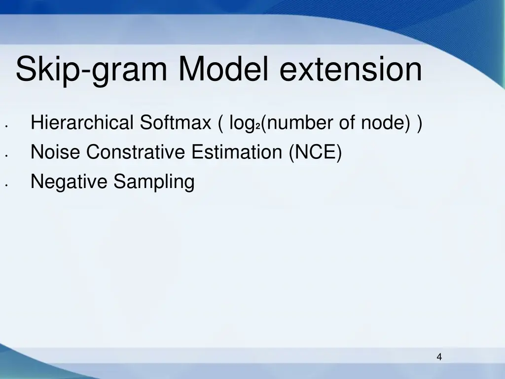 skip gram model extension