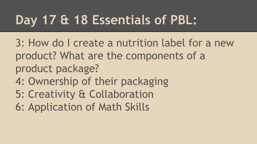 day 17 18 essentials of pbl