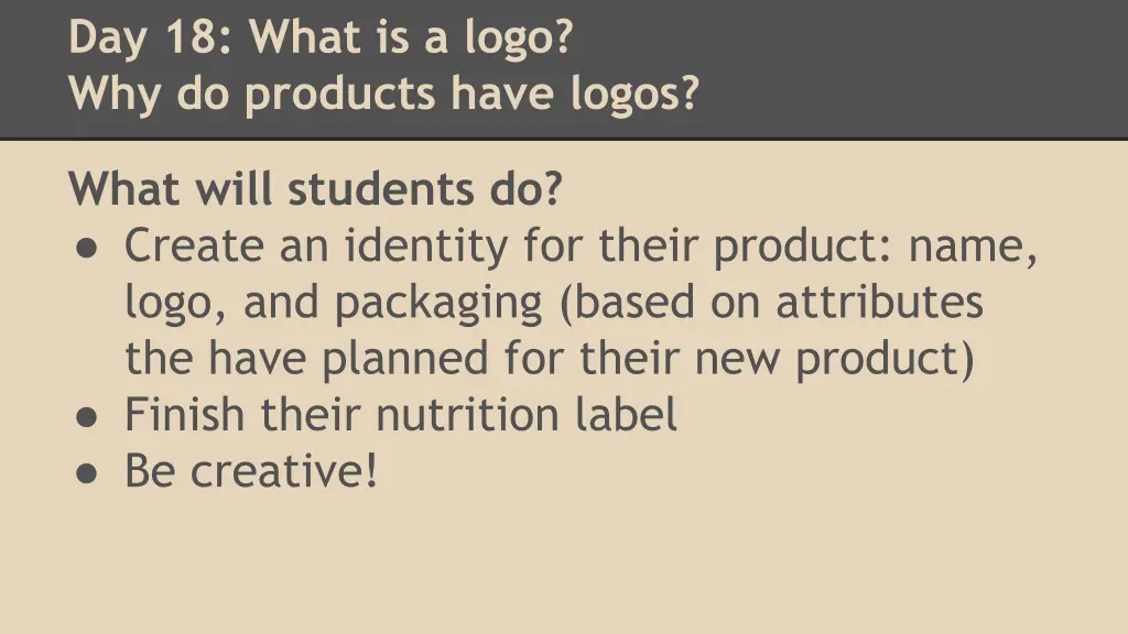 day 18 what is a logo why do products have logos