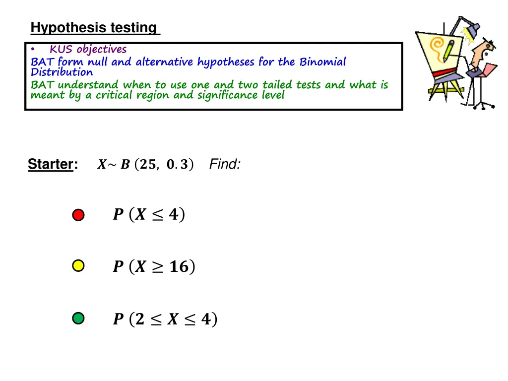 hypothesis testing bat form null and alternative