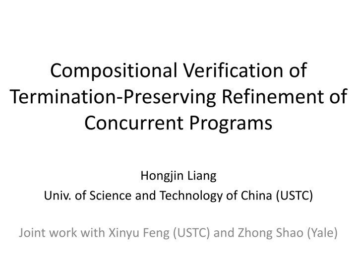 compositional verification of termination