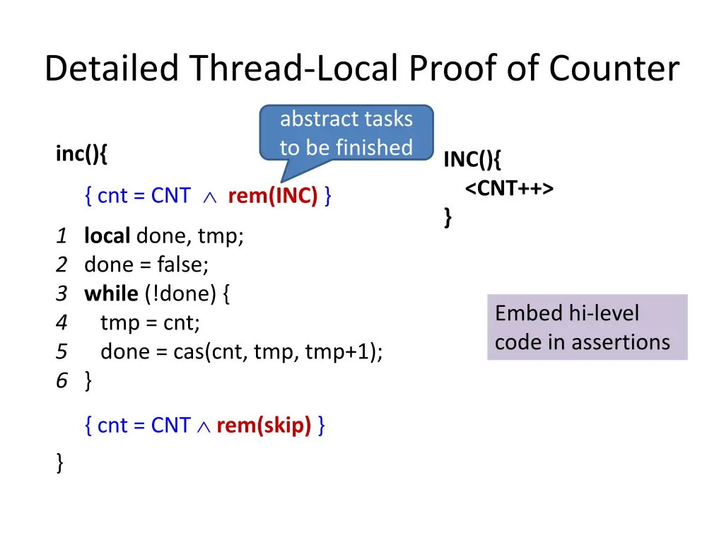 detailed thread local proof of counter