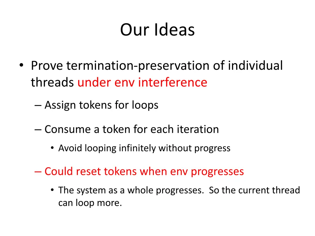 our ideas