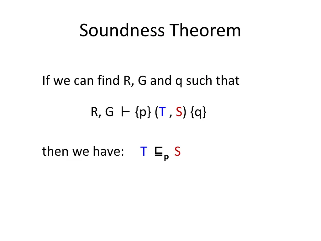 soundness theorem