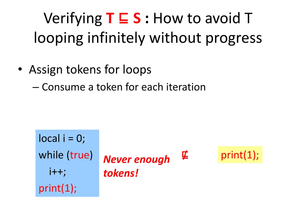 verifying t s how to avoid t looping infinitely 1