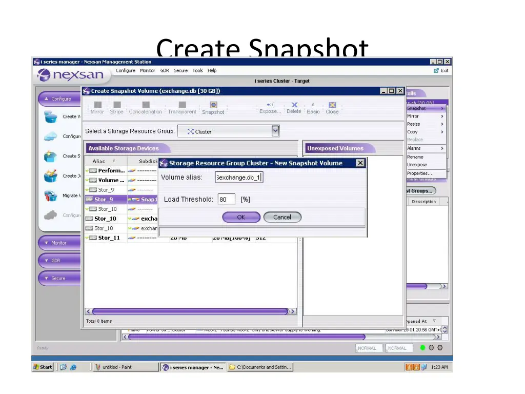 create snapshot