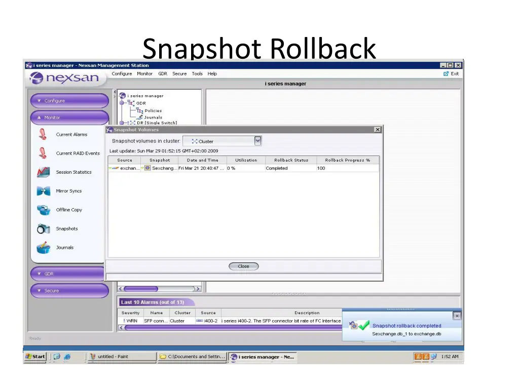 snapshot rollback