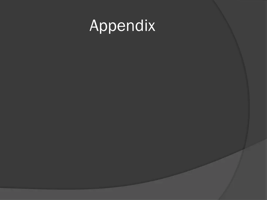 appendix