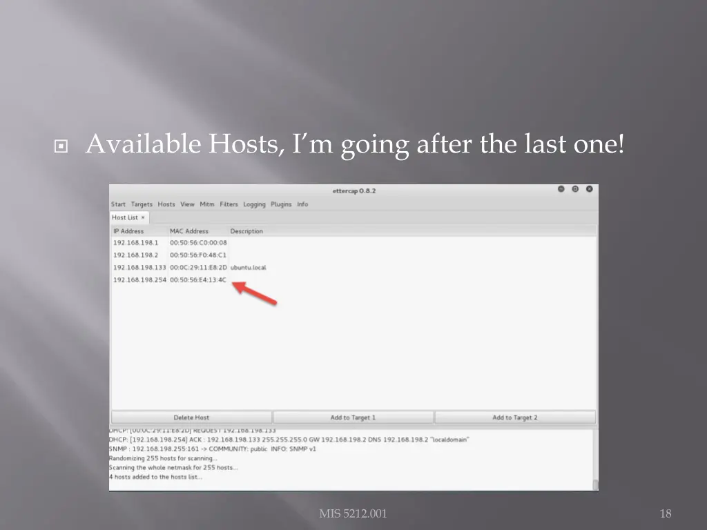 available hosts i m going after the last one