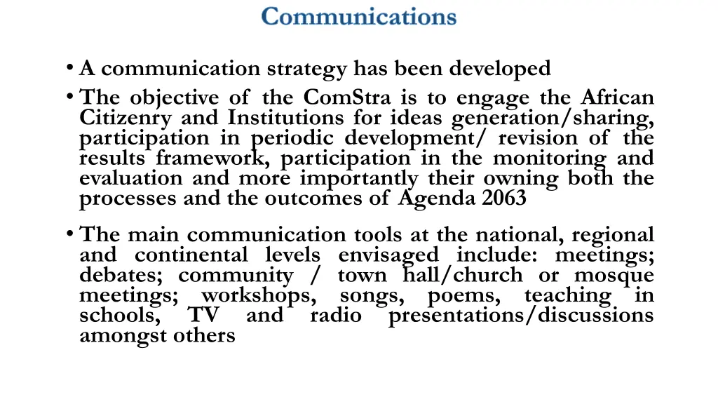 communications