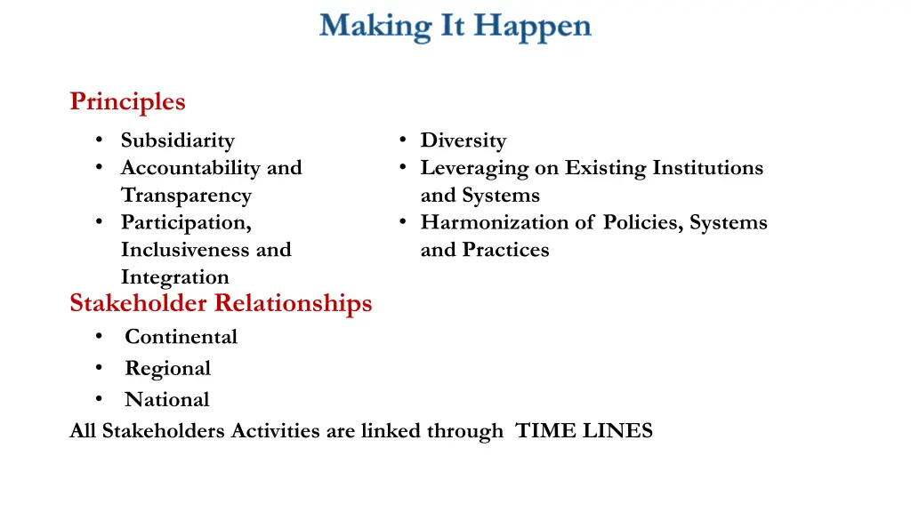 making it happen
