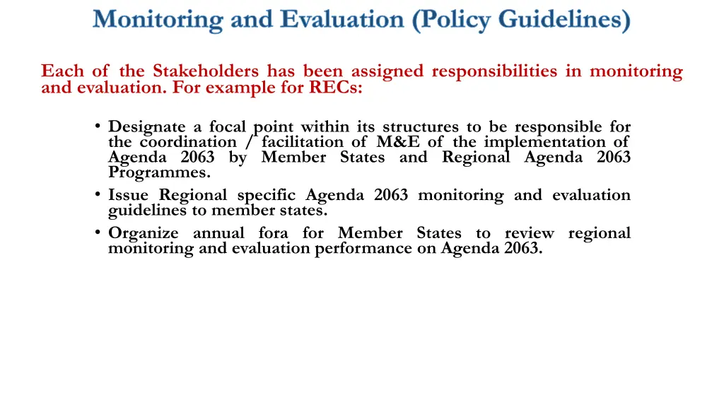 monitoring and evaluation policy guidelines