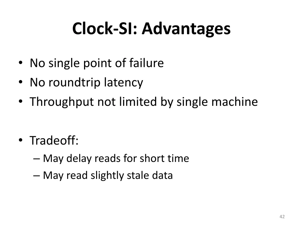 clock si advantages
