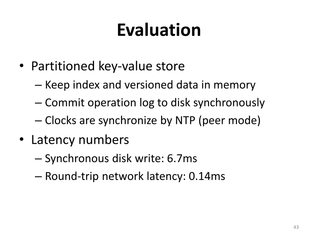 evaluation