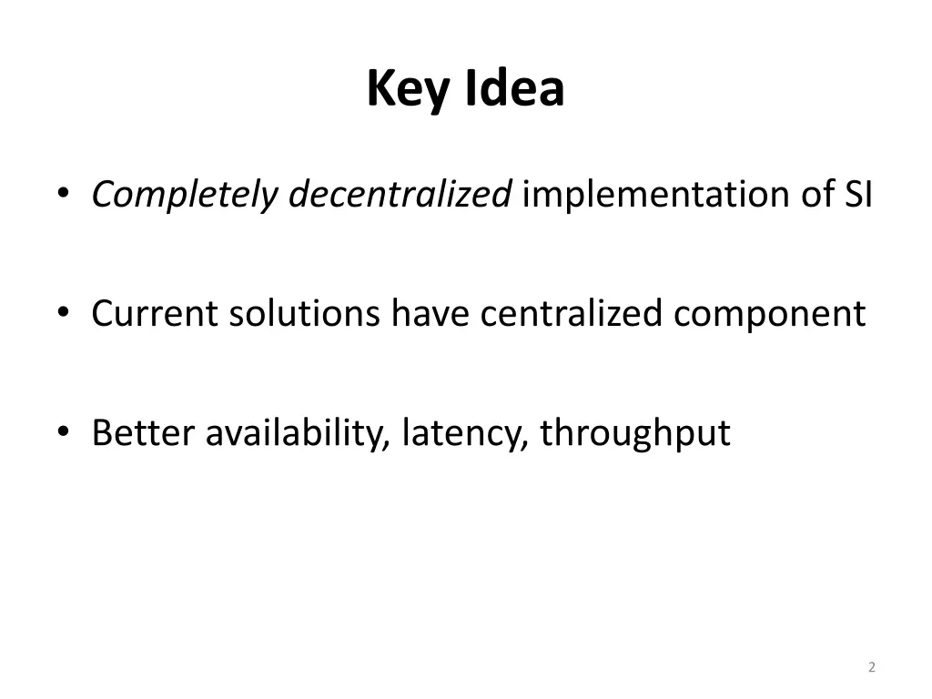 key idea