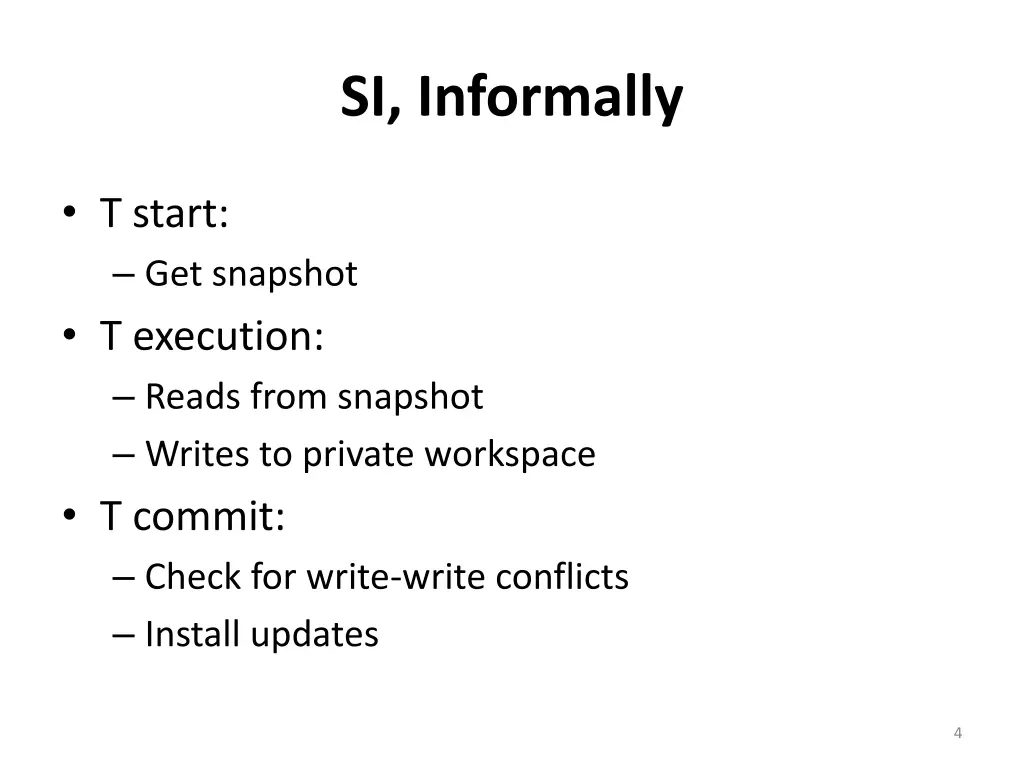 si informally