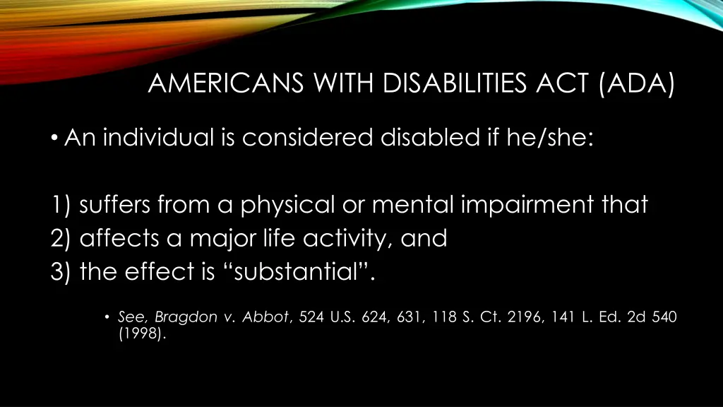 americans with disabilities act ada