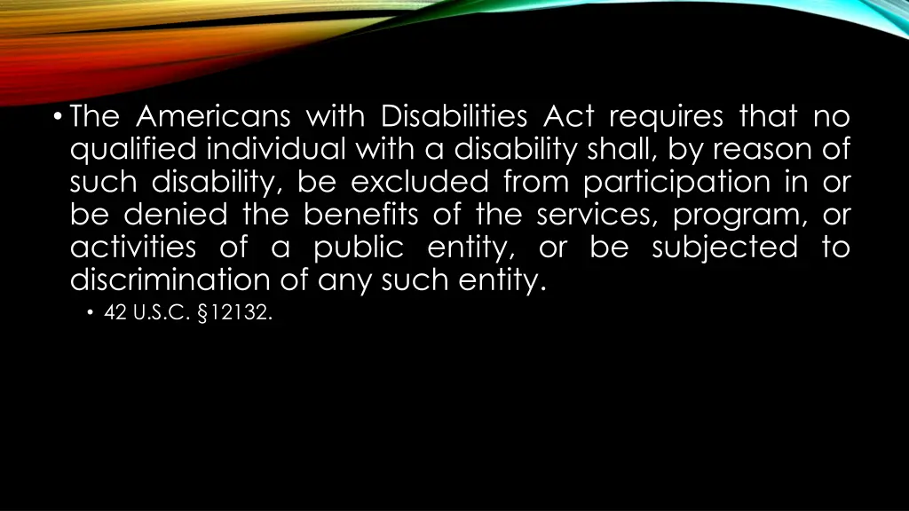 the americans with disabilities act requires that