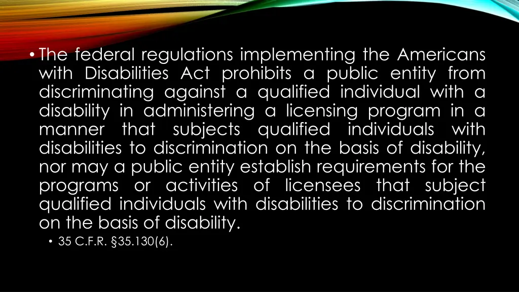 the federal regulations implementing