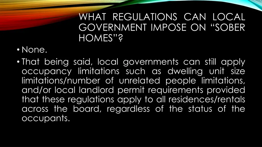 what regulations can local government impose