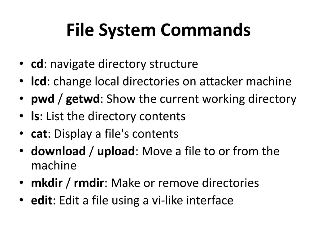 file system commands