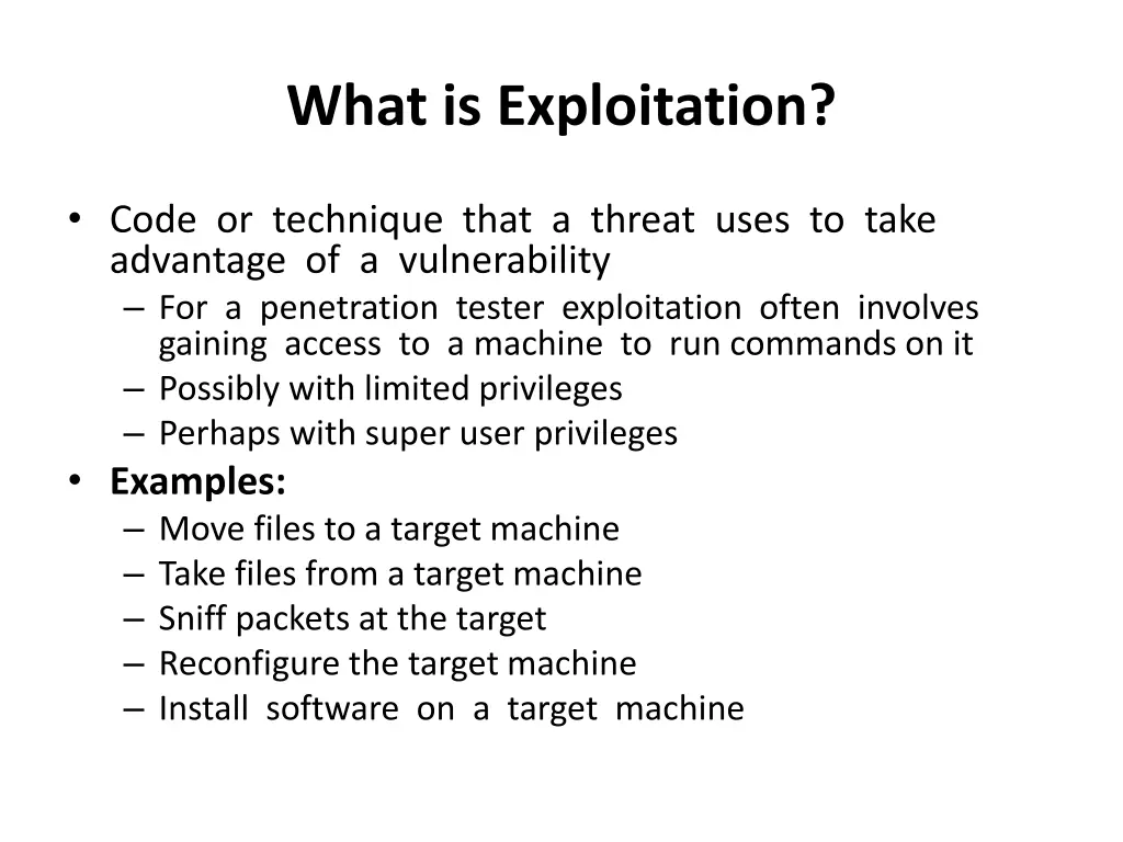 what is exploitation
