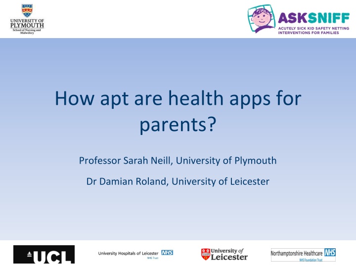 how apt are health apps for parents