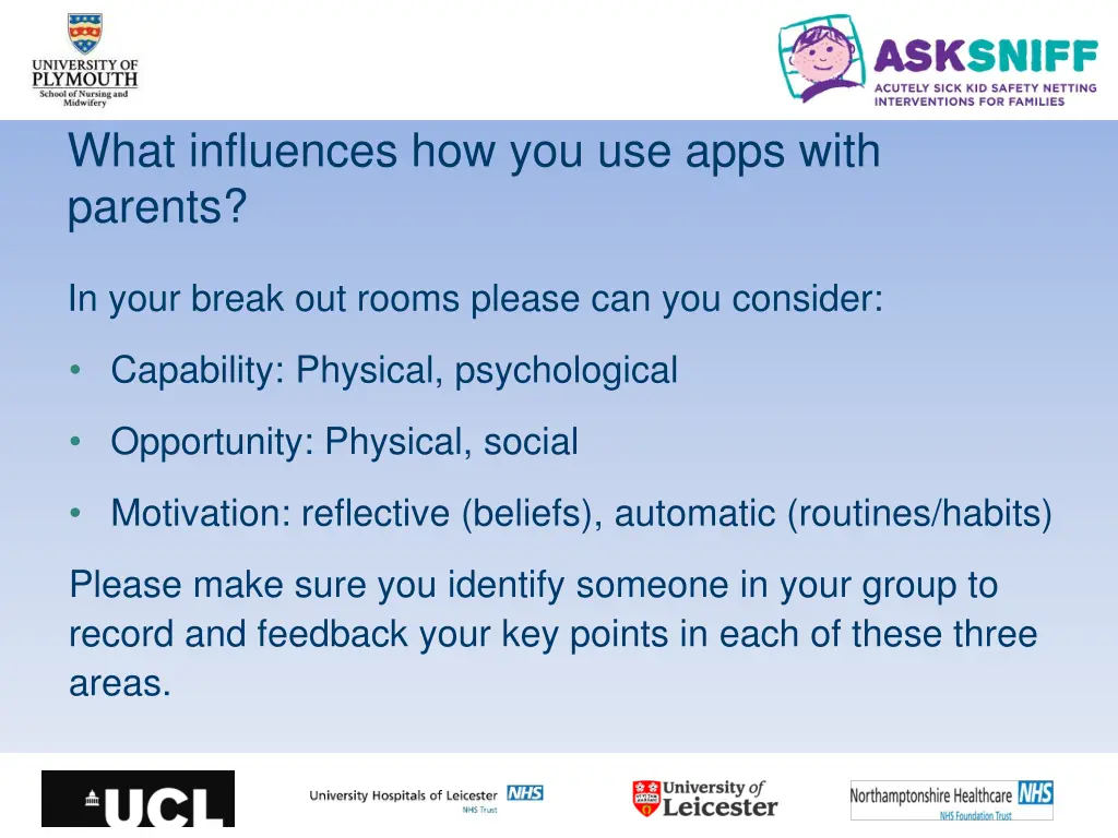 what influences how you use apps with parents