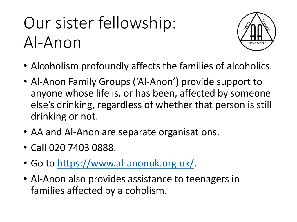 our sister fellowship al anon