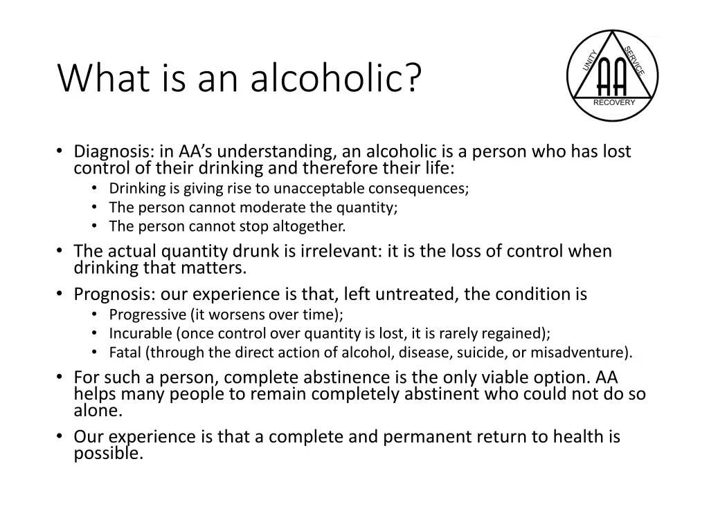 what is an alcoholic