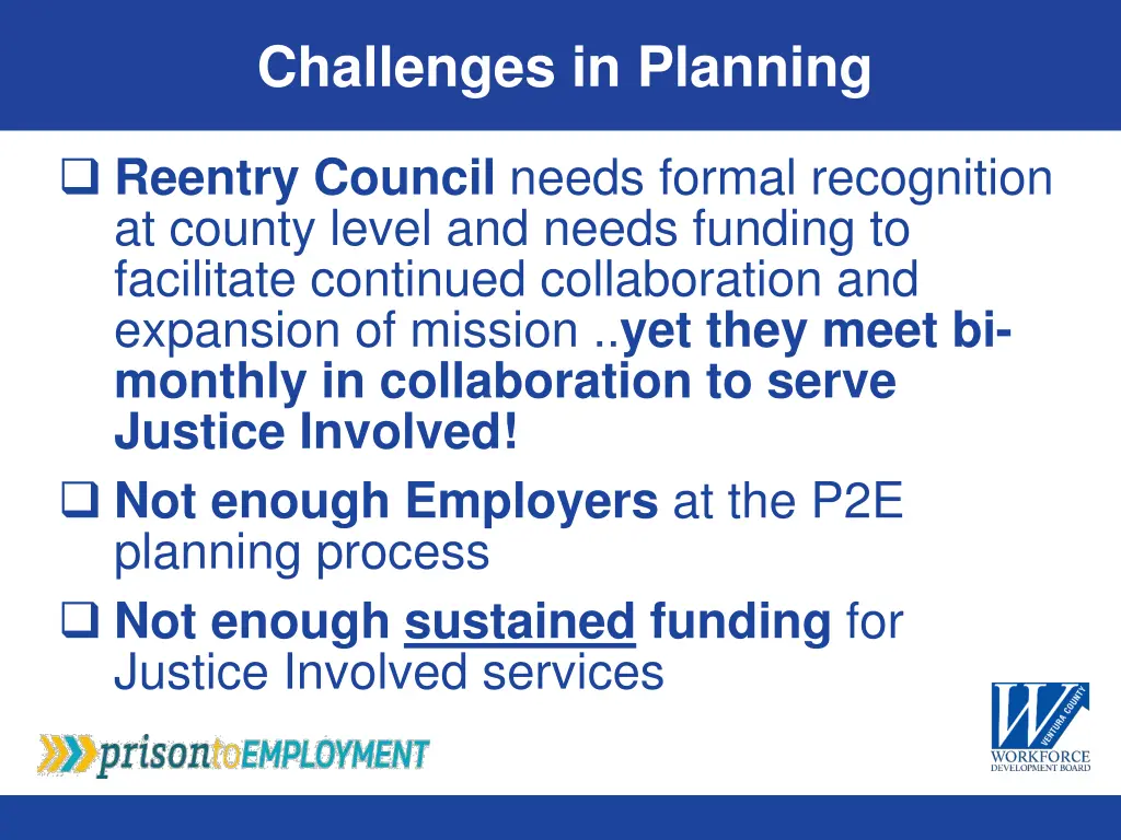 challenges in planning