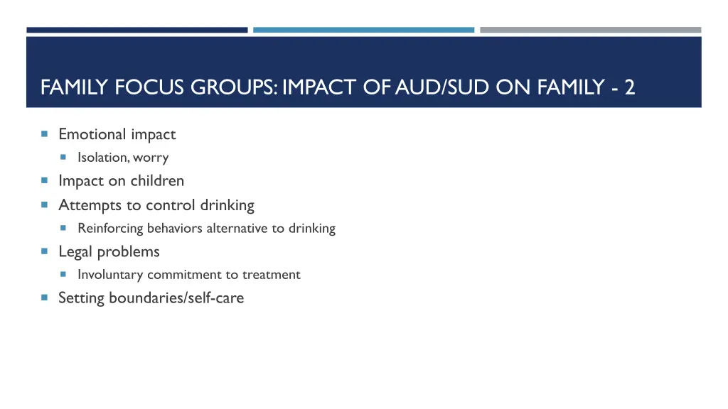 family focus groups impact of aud sud on family 2