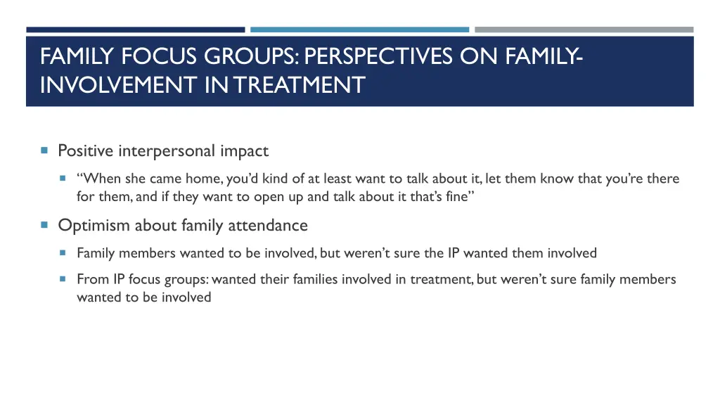 family focus groups perspectives on family