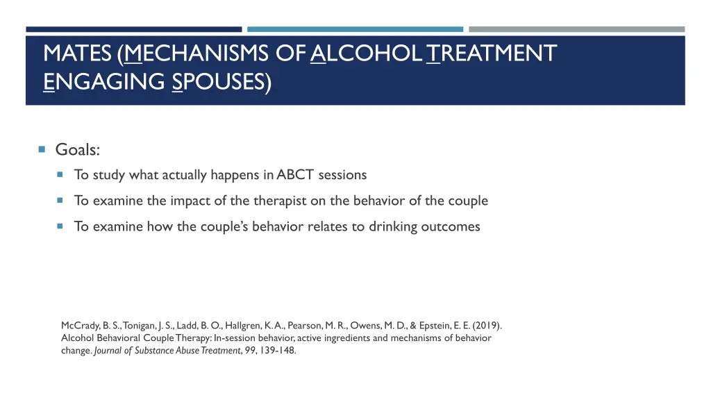 mates mechanisms of alcohol treatment engaging