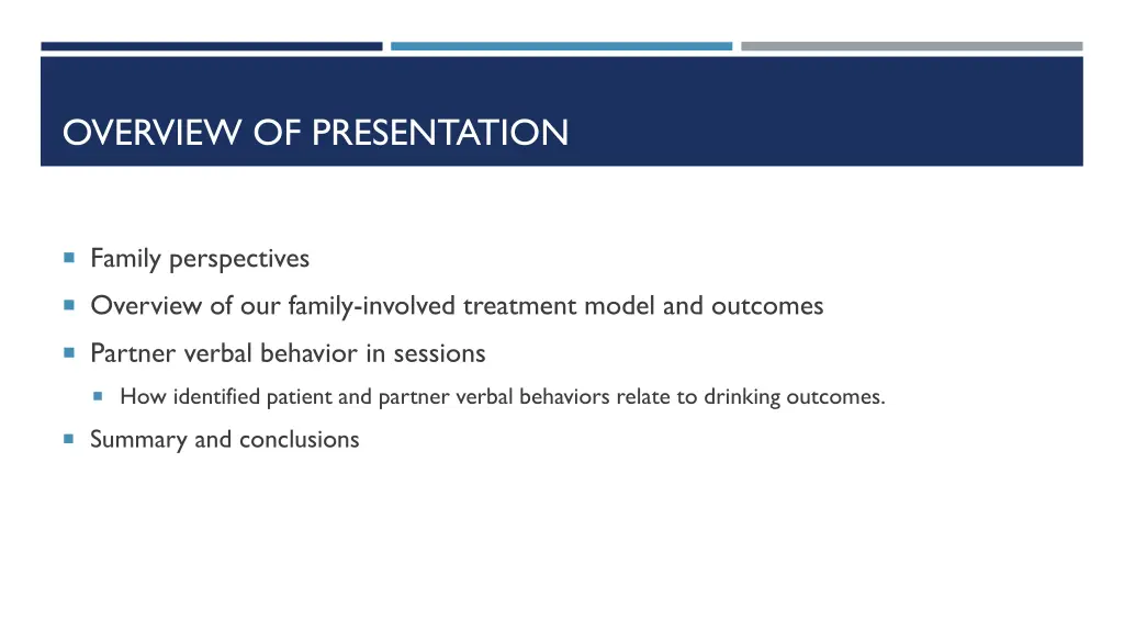 overview of presentation