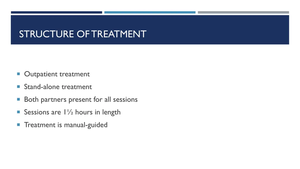 structure of treatment