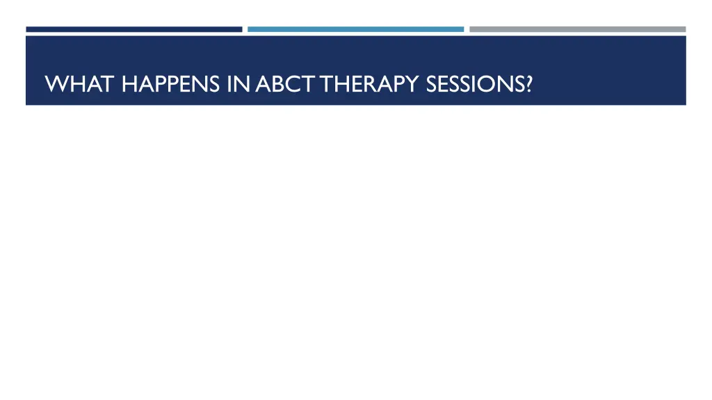 what happens in abct therapy sessions