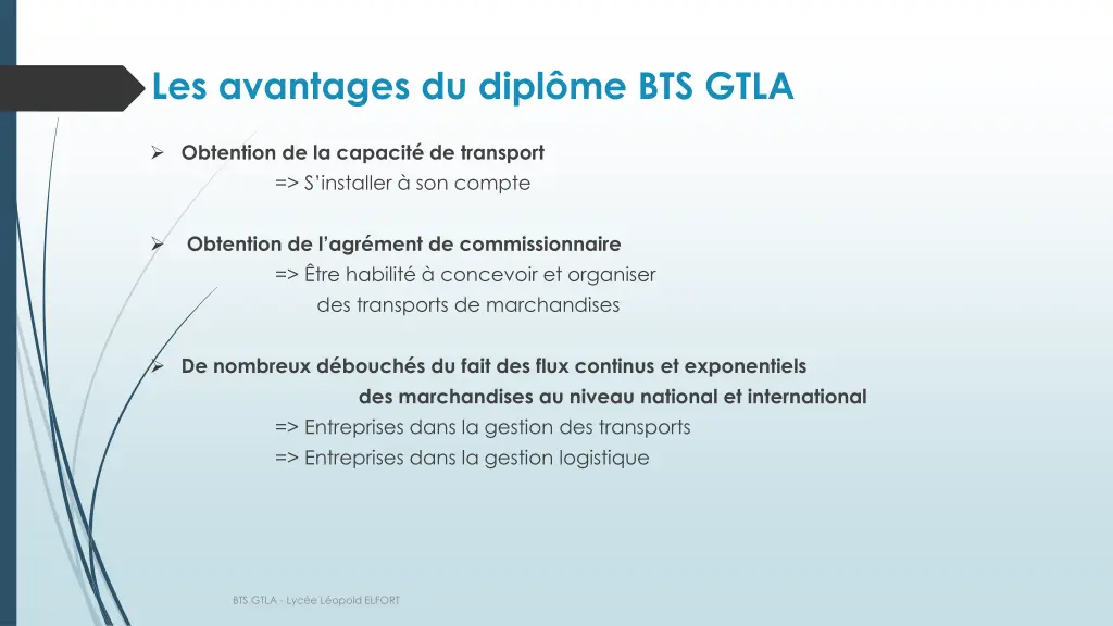 les avantages du dipl me bts gtla