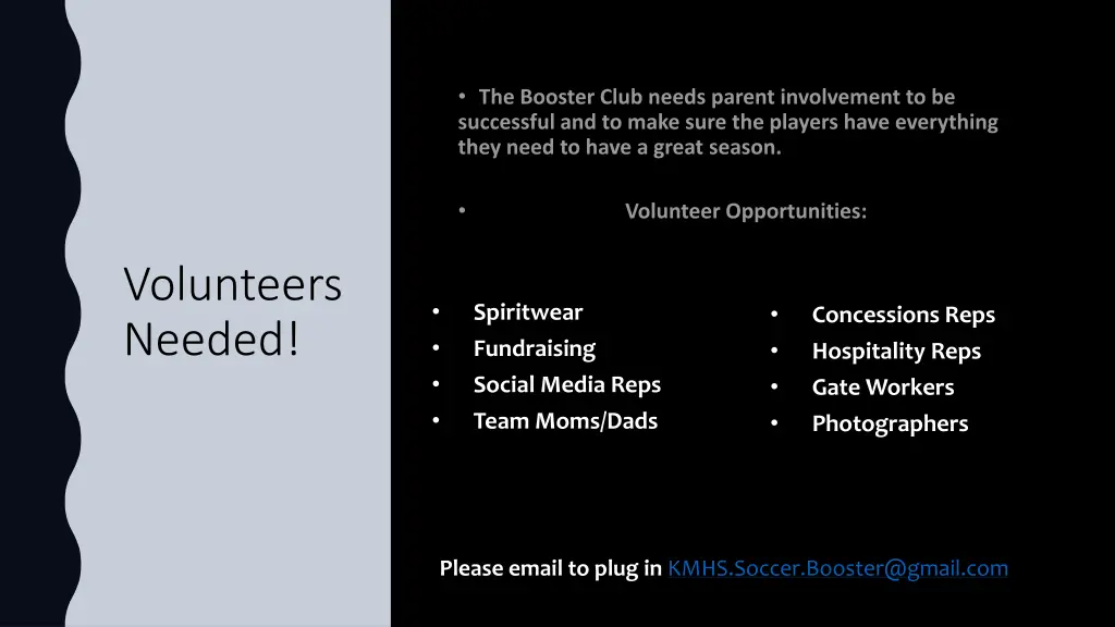 volunteers needed