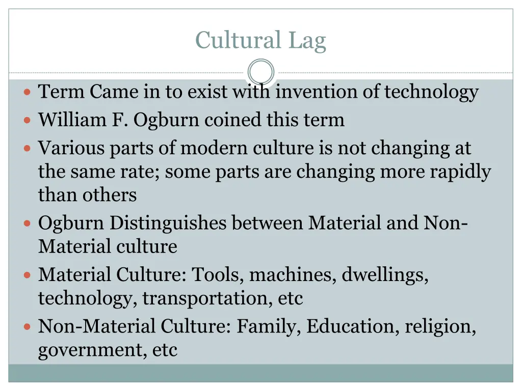 cultural lag