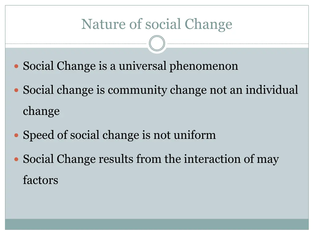 nature of social change
