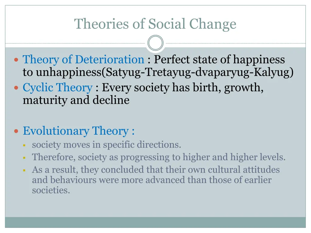 theories of social change