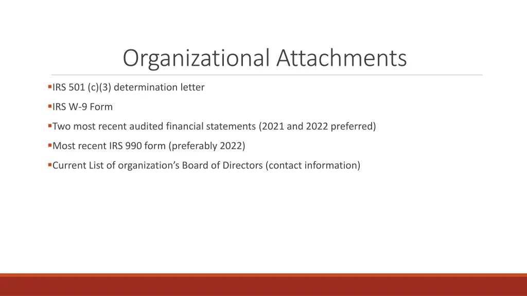 organizational attachments