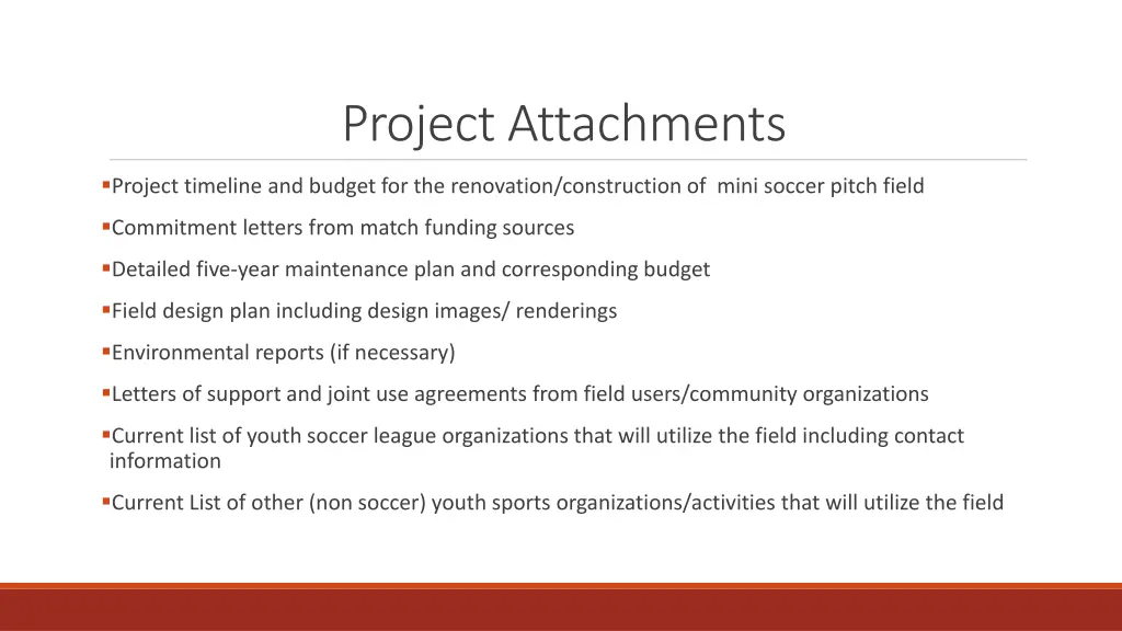 project attachments
