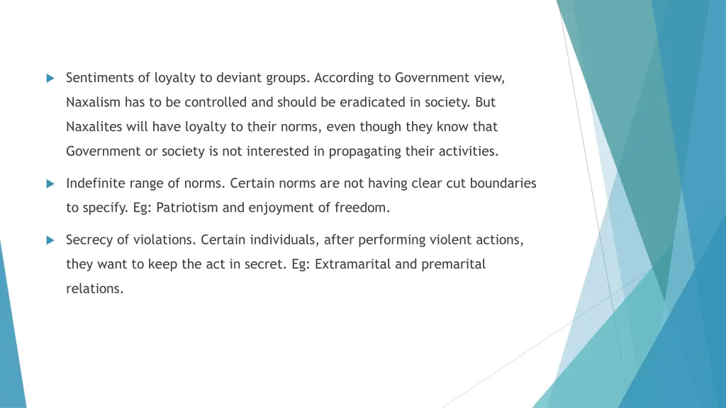 sentiments of loyalty to deviant groups according