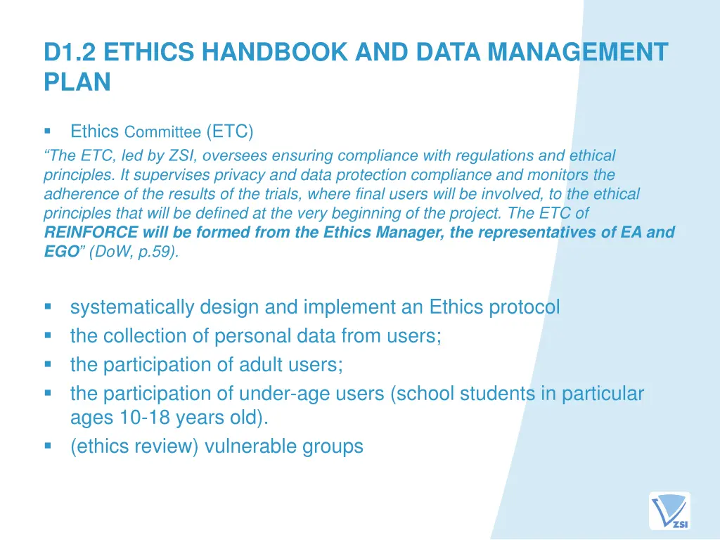 d1 2 ethics handbook and data management plan